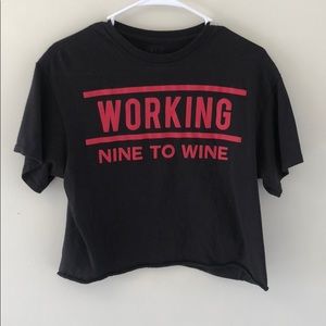 Cropped Wine T-Shirt